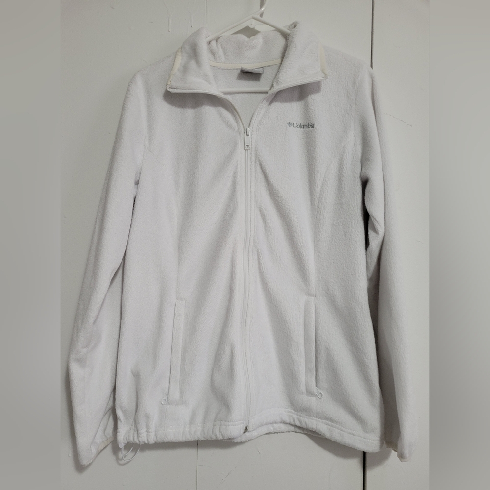 Columbia Soft White Fleece Jacket - Picture 1 of 9